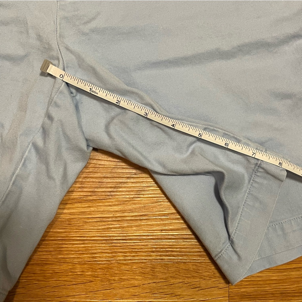 Men’s Peter Millar Chino Flat Front Shorts in Light, Baby Blue, US Waist Size 34 - Picture 4 of 9